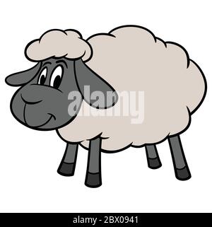 Schaf Maskottchen- EINE Cartoon Illustration eines Schafes Maskottchen. Stock Vektor