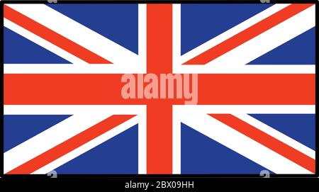 Flagge des Vereinigten Königreichs - eine Illustration einer Flagge des Vereinigten Königreichs. Stock Vektor