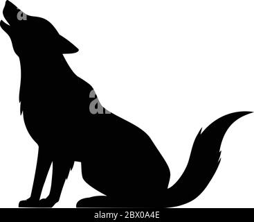 Heulender Wolf Stock Vektorgrafik Alamy