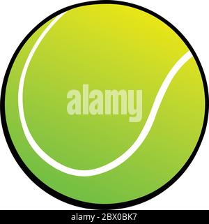 Tennis Ball - eine Illustration eines Tennisballs. Stock Vektor