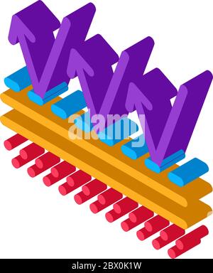 Schutz vor externen Faktoren isometrische Symbolvektordarstellung Stock Vektor