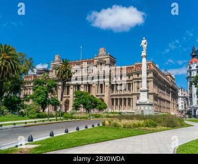 Buenos Aires, Argentinien - 20. Januar 2019, Außenansicht des Palacio de Justicia (Justizpalast) Corte Suprema de Justicia de la Nación (der höchste Stockfoto
