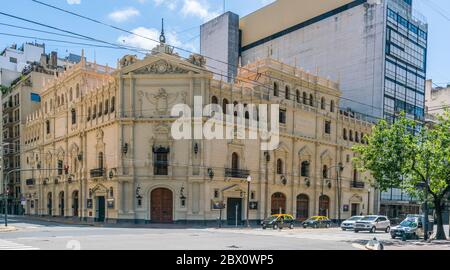 Buenos Aires, Argentinien - 20. Januar 2019, Außenansicht des Museo national de Teatro (Nationalmuseum des Theaters) Stockfoto