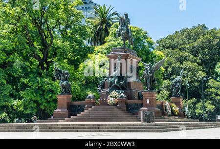 Buenos Aires, Argentinien - 20. Januar 2019, Denkmal für den Befreier Don Jose de San Martin Stockfoto