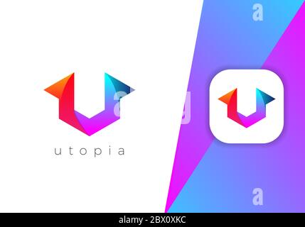 Modernes Farbverlauf Letter Shape Logo Design Stock Vektor