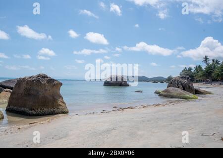 Leerer Strand auf Koh Samui Insel Stockfoto