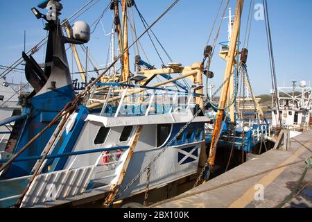 Trawler vertäuten am Kai Kirkcudbright Dumfries und Galloway Scotland Stockfoto