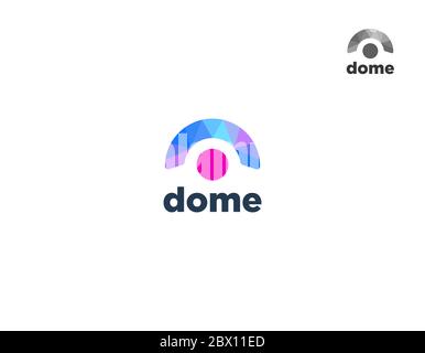 Abstraktes Buntes Dome Logo Design Stock Vektor