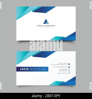 Moderne Blaue Visitenkarte Stock Vektor