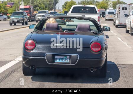 Auto mit MYPMSRX-Kennzeichen, Seattle, Washington, USA Stockfoto