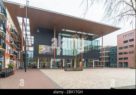 Leeuwarden, Niederlande, april 14 2018, Wilhelminaplein und Friesisches Museum Stockfoto