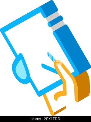 Hand halten Serviette isometrische Symbol Vektor-Illustration Stock Vektor