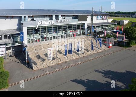 Arena Nuernberger Versicherung, Multifunktionsarena, Eisstadion, Eingangsbereich, Nürnberg, Mittelfranken, Franken, Bayern, Deutschland Stockfoto