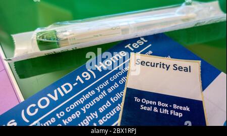 Coronavirus Covid-19 Home Test Kit Stockfoto