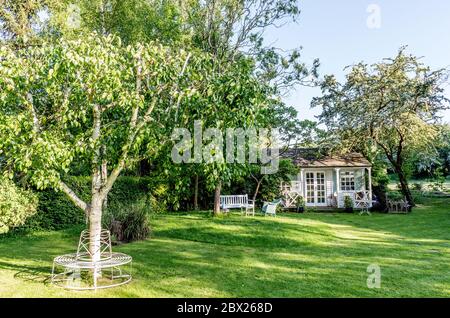 Traditionelle englische Land Garten Herts Großbritannien Stockfoto