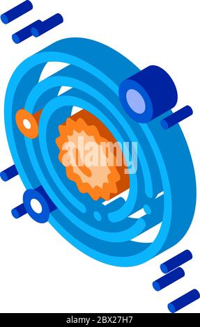 Sonnensystem Milchstraße isometrische Symbol Vektor-Illustration Stock Vektor