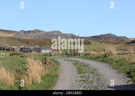 Die Nebenstraßen von NorthWales Stockfoto