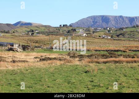 Die Nebenstraßen von NorthWales Stockfoto