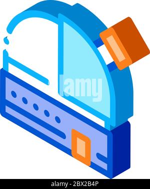 Observatory Telescope isometrische Symbol Vektor-Illustration Stock Vektor