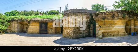 Katakomben Denkmal und Museum der Partisanen Ruhm in Nerubaiske Dorf in der Nähe von Odessa, Ukraine Stockfoto