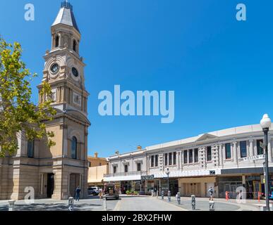 Fremantle Town Hall an der William Street im historischen Viertel Fremantle, Western Australia, Australien Stockfoto