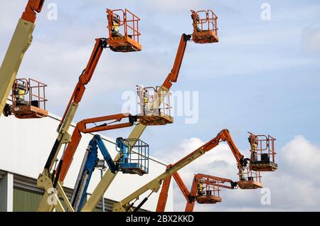 Mobile Hubarbeitsbühnen Stockfoto
