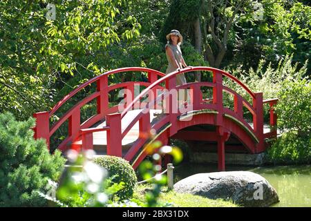 Frankreich, Haute-Garonne (31), Toulouse, Le Pont du Jardin Japonais Stockfoto