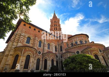 Frankreich, Haute-Garonne (31), Toulouse, La basilique romane Saint-Sernin Stockfoto