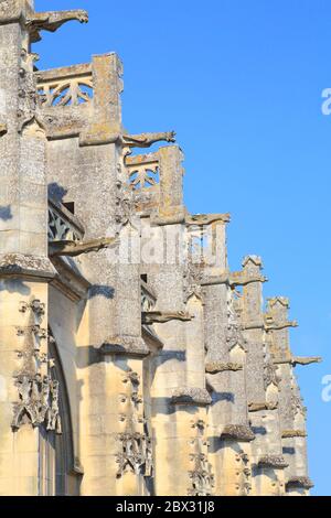 Frankreich, Calvados, Pays d'Auge, Touques Tal, Pont l'Évêque, Saint Michel Kirche im gotischen Stil (15.-16. Jahrhundert), Wasserspeier Stockfoto