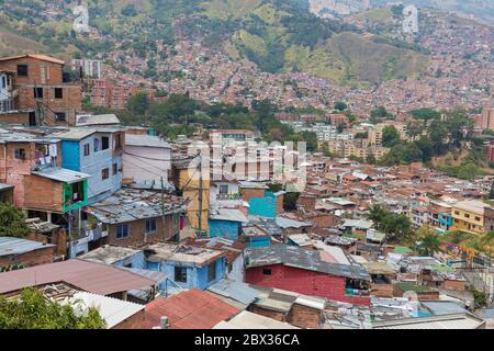 Kolumbien, Antioquia Department, Medellin, Comuna 13 Stockfoto