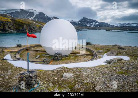 Polarregionen, Antarktis, Süd-Orkney-Inseln, Südliche Ozeane, britische Forschungsstation auf Signy Island Stockfoto