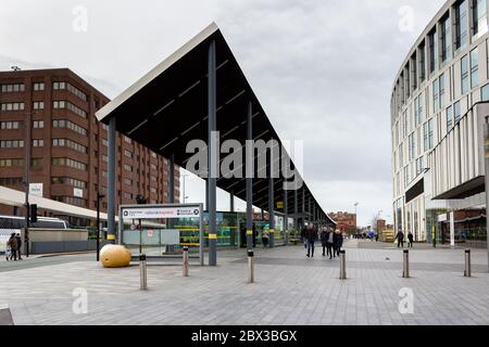 Liverpool One Busbahnhof Shelter, Canning Place, Liverpool Stockfoto