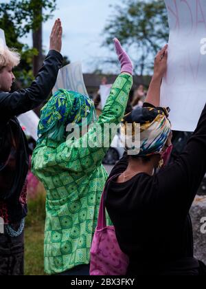 Black Lives Matter Protest in Rochester, Kent am 4. Juni 2020 Stockfoto