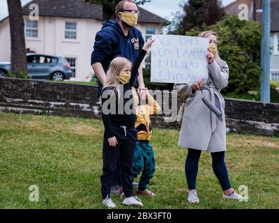 Black Lives Matter Protest in Rochester, Kent am 4. Juni 2020 Stockfoto