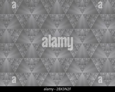 Abstrakter Hintergrund, grau-weiße Gradient-Dreiecke, kreative geometrische Struktur Muster Stockfoto