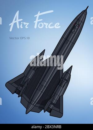 Moderne amerikanische Düsenflugzeuge. Vektorgrafik Stock Vektor