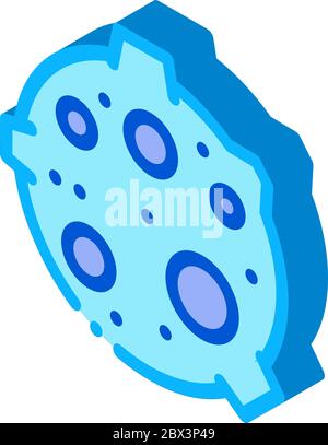 Mond mit Krater isometrische Symbol Vektor-Illustration Stock Vektor