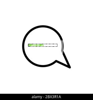 Laden der Illustration der Bubble Chat-Vektorvorlage Stock Vektor