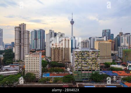 Kuala Lumpur. Malaysia-UM Mai 2017: Morgenansicht des Kuala Lumpur Tower , Kuala Lumpur, Malaysia Skyline Stockfoto