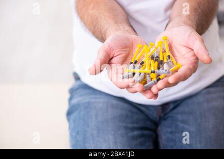 Patient leidet an Diabetes Hausarzt Stockfoto