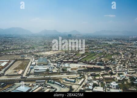 Industrie- und Wohngebiet in Kabul, Afghanistan Stockfoto