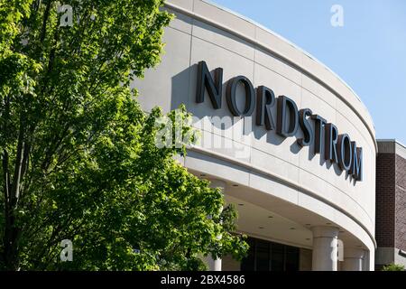 Ein Logo-Schild vor einem Nordstrom-Einzelhandelsgeschäft in Annapolis, Maryland, am 25. Mai 2020. Stockfoto
