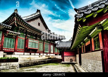 Eine Szene aus dem Changdeokgung Palast in Seoul Stockfoto