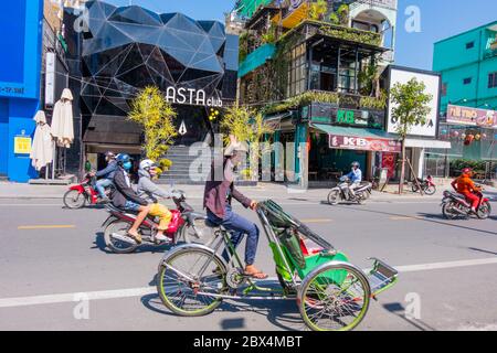 Hung Vuong Straße, Hue, Vietnam Stockfoto