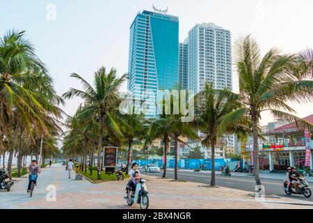 My Khe Strandpromenade, Beach Road, Vo Nguyen Giap Küstenstraße, Danang, Vietnam Stockfoto