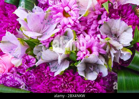 Bouquet von verschiedenen hellen Blumen für Hintergrund Stockfoto