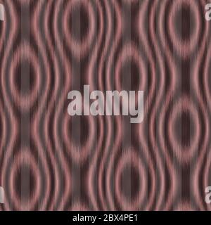 Verschwommener Ikat-Hintergrund. Dunkelbraunes Geometrisches Art Deco Nahtloses Muster. Monochrome Melierte, Körnige Textiltapete. Abstrakt Mitte Des Jahrhunderts Modern Stock Vektor