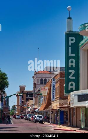 Historisches Plaza Theater, Hidalgo Street in Laredo, Texas, USA Stockfoto