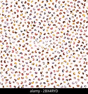Dichte Lockige Queue Konfetti All Over Print Vektor Textur. Moderne Verspielte Hand Gezeichnet Pebble Dash. Nahtlose Abstrakte Fleckige Muster Hintergrund. Bio Stock Vektor