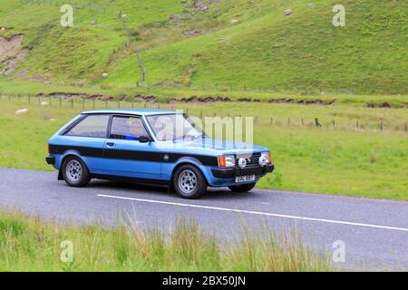 Moffat, Schottland - 29. Juni 2019: 1982 Sunbeam Talbot Lotus Auto in einer Oldtimer-Rallye auf dem Weg in Richtung der Stadt Moffat, Dumfries und Galloway Stockfoto